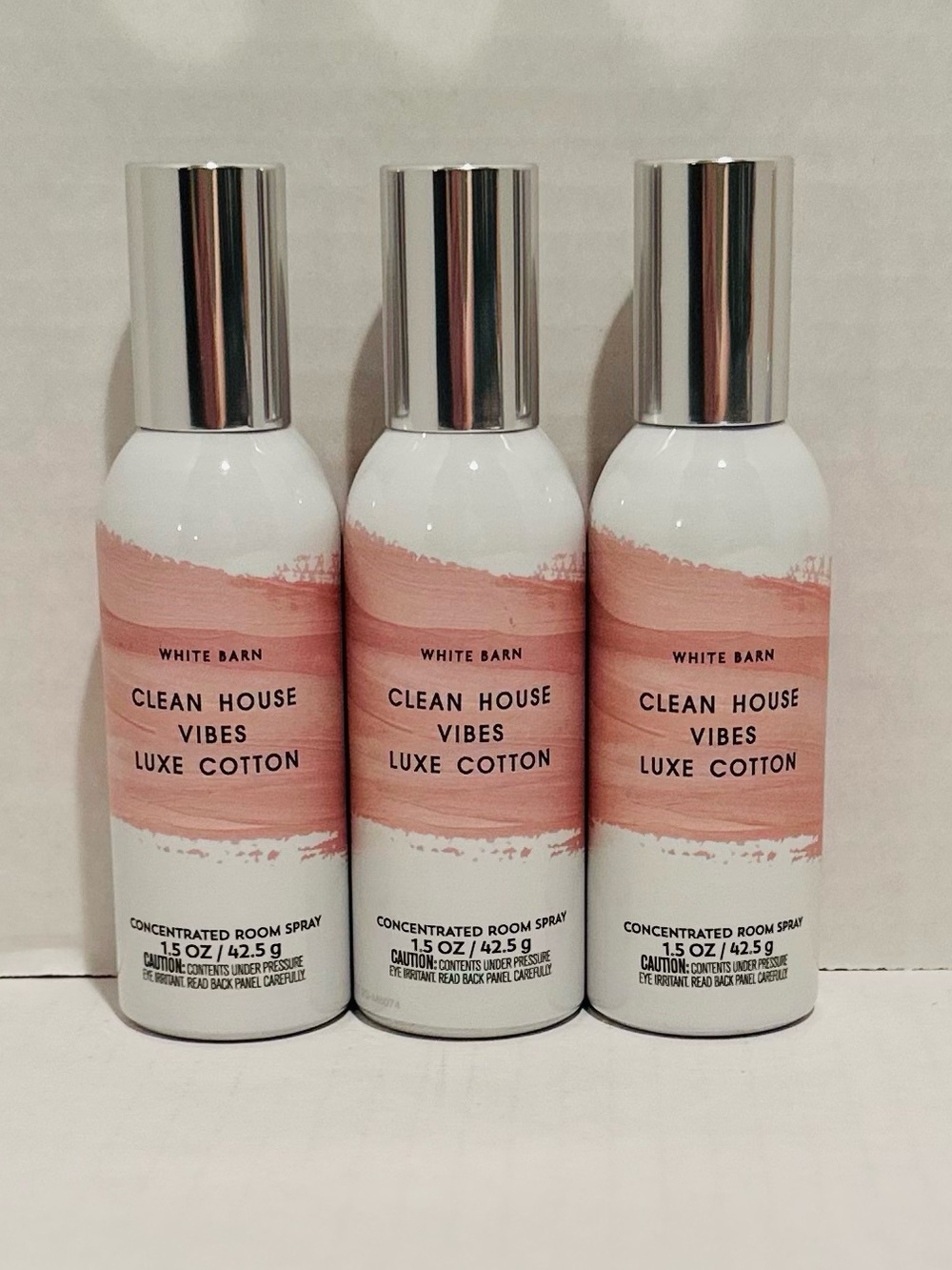 Bath & Body NEW (3) Clean House Vibes - Luxe Cotton Concentrated Room Sprays